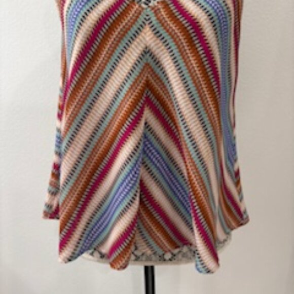 Multi-Colored Patterned Flowy Tank Top, Size XS/S - Picture 2 of 5